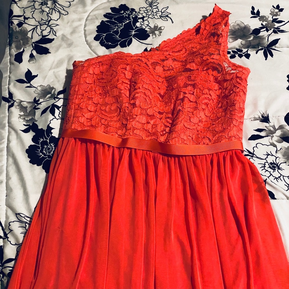 One shoulder, bridesmaids dress